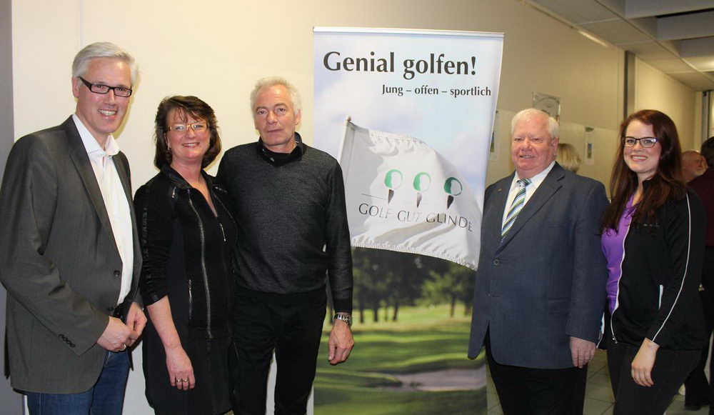 Glindes Bürgermeister Zug, Frau und Herr Lessau, Bürgervirsteker Budde, Carolin Lessau (Tochter)