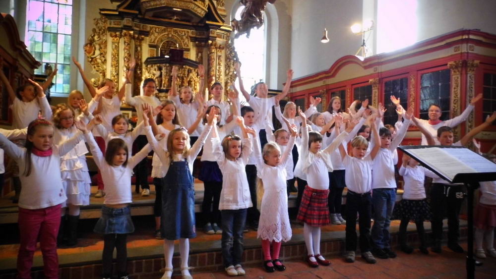 Der Kinderchor der Schloßkirche Foto: Fornhoff/hfr