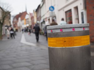 Elektropoller an den Eingängen zur Fußgängerzone. Foto: Fischer