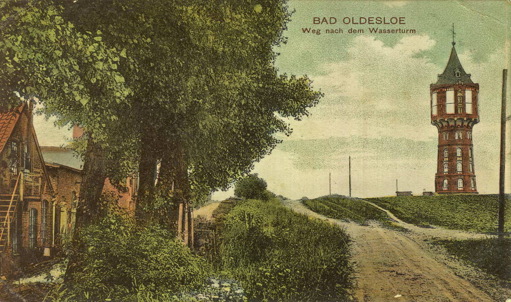 Weg zum Wasserturm, 1909 Foto: Kreisarchiv Bad Oldesloe/hfr
